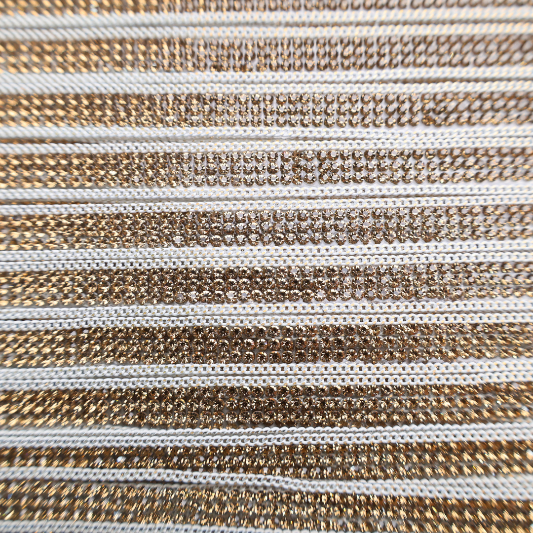 Gold Beaded Chain Trim - 0.5 Inch/10YDS (#GD09)