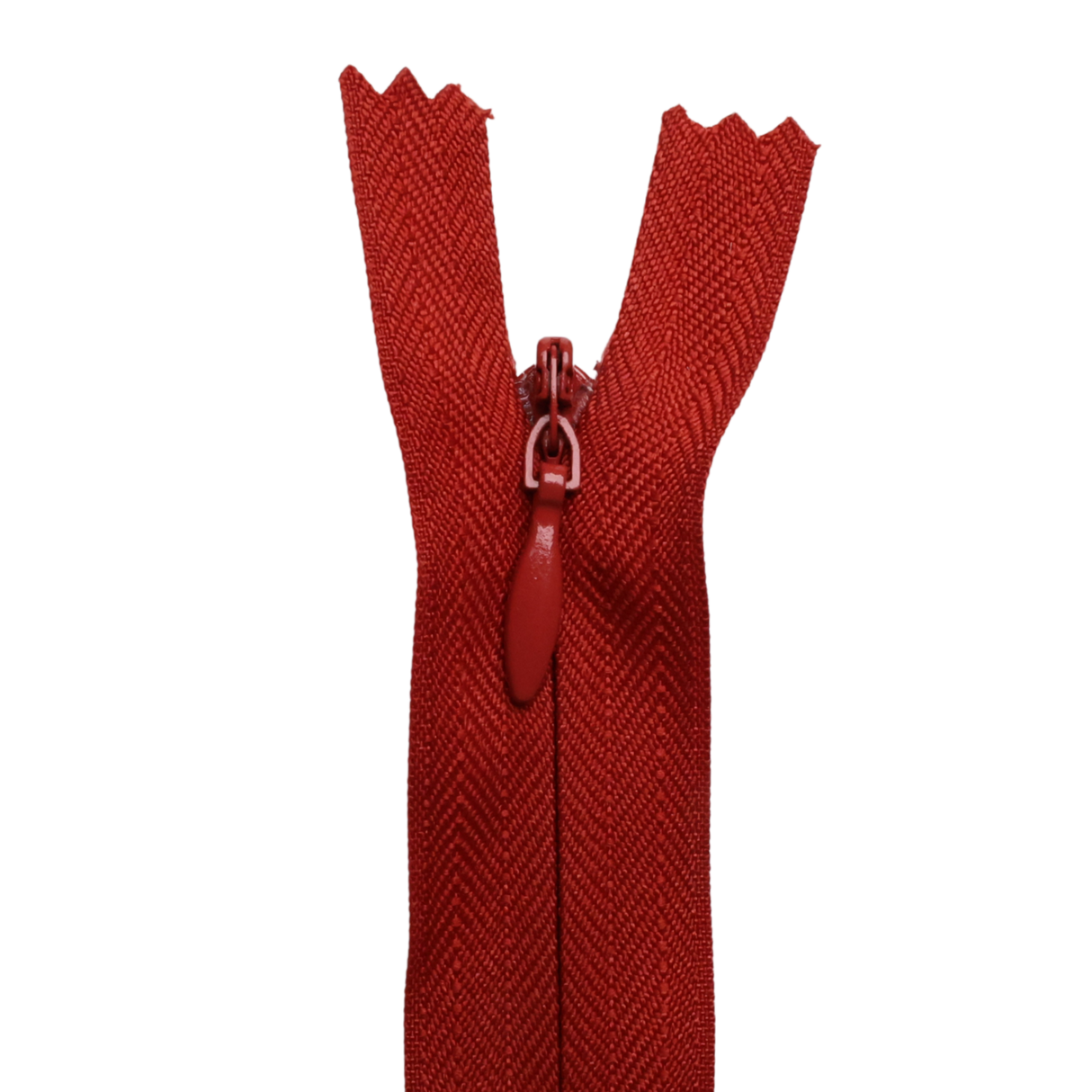 All Purpose, Plastic Invisible Zippers -18", Pink & Red Shade