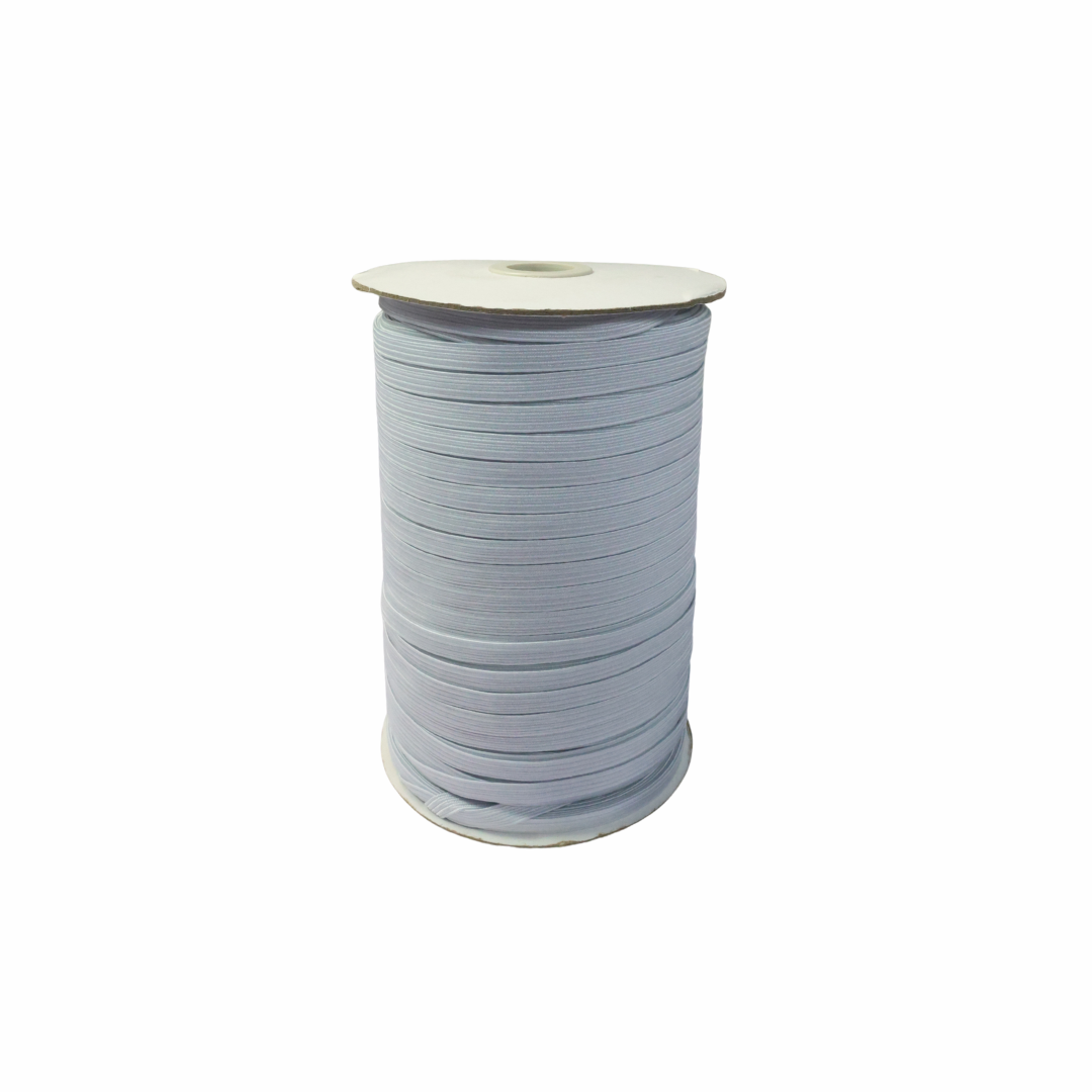 Knitted Elastic Band, 200 Yards/Roll, 2 Colors(White, Black), 2 Sizes(1/4", 1/2")