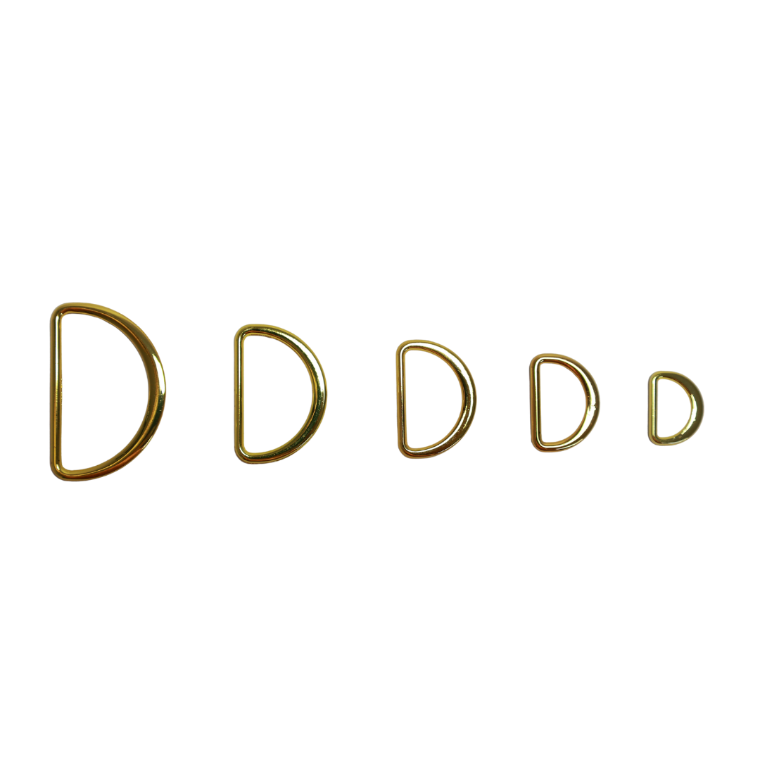 D Ring for Belts Hardware Bags: 5 Sizes(0.6" 0.75" 1" 1.15" 1.5"), Multi-Purpose Metal D Ring, Semi-Circular, Hand DIY