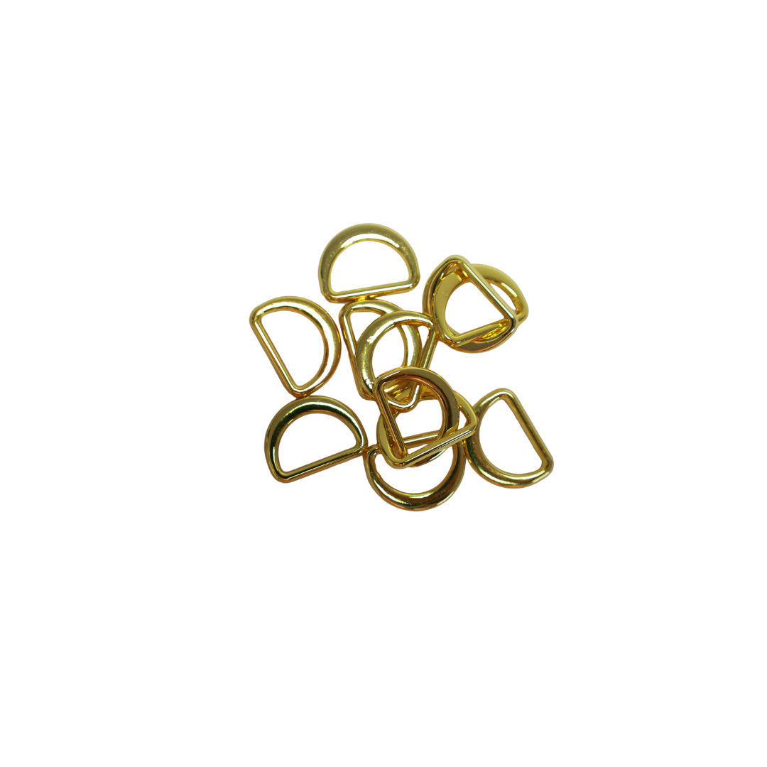 D Ring for Belts Hardware Bags: 5 Sizes(0.6" 0.75" 1" 1.15" 1.5"), Multi-Purpose Metal D Ring, Semi-Circular, Hand DIY