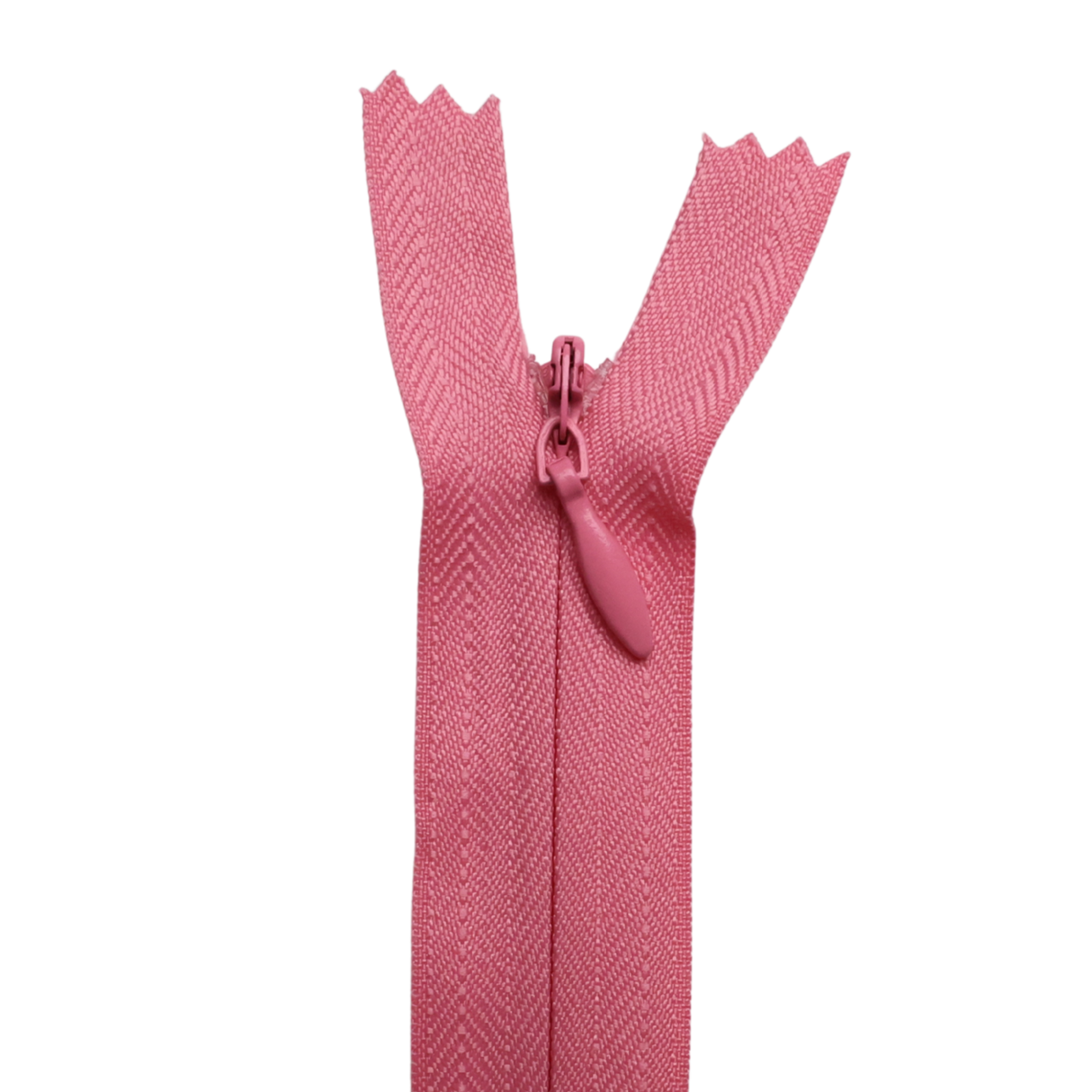 All Purpose, Plastic Invisible Zippers -18", Pink & Red Shade