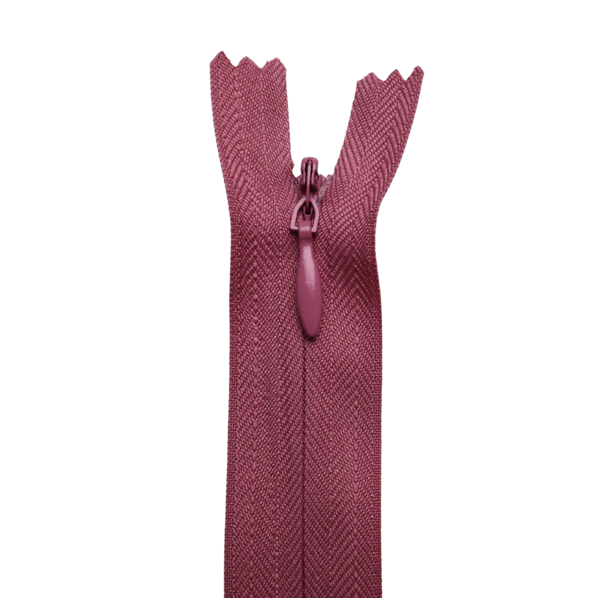 All Purpose, Plastic Invisible Zippers -18", Pink & Red Shade