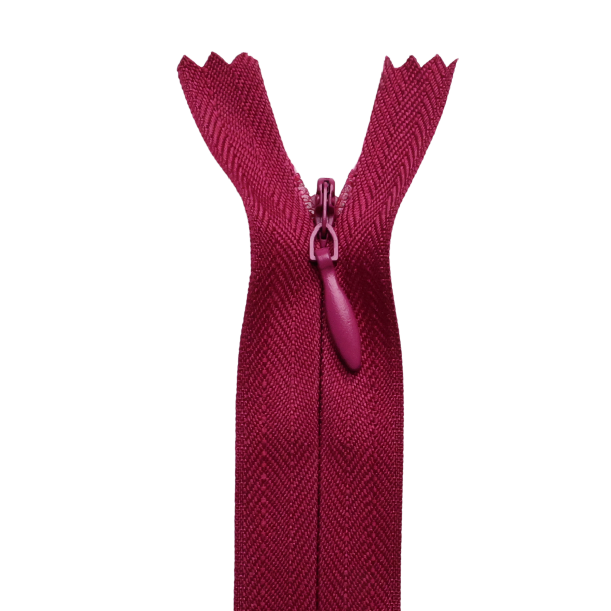 All Purpose, Plastic Invisible Zippers -18", Pink & Red Shade