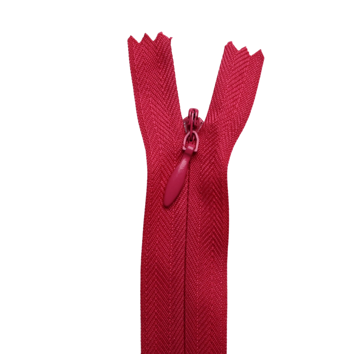 All Purpose, Plastic Invisible Zippers -18", Pink & Red Shade