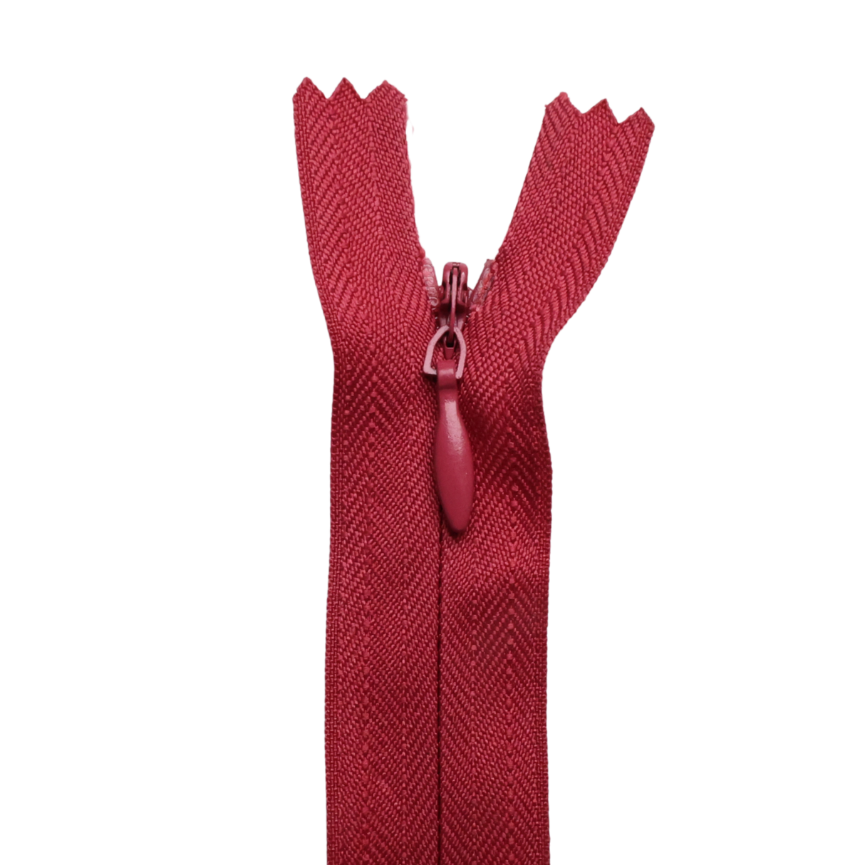 All Purpose, Plastic Invisible Zippers -18", Pink & Red Shade