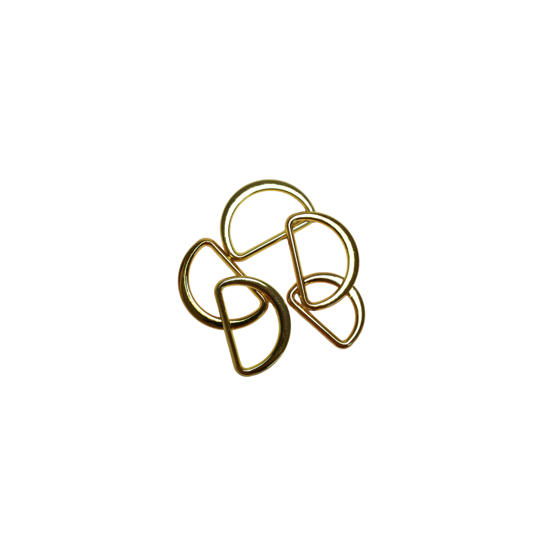 D Ring for Belts Hardware Bags: 5 Sizes(0.6" 0.75" 1" 1.15" 1.5"), Multi-Purpose Metal D Ring, Semi-Circular, Hand DIY