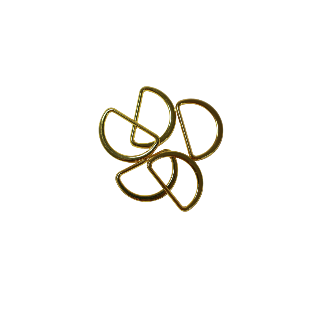 D Ring for Belts Hardware Bags: 5 Sizes(0.6" 0.75" 1" 1.15" 1.5"), Multi-Purpose Metal D Ring, Semi-Circular, Hand DIY