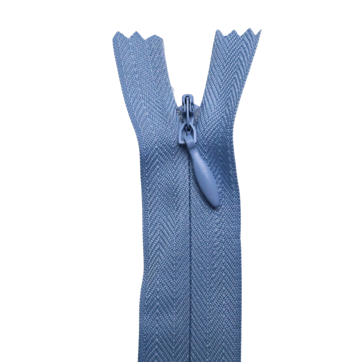 All Purpose, Plastic Invisible Zippers -18", Blue Shade