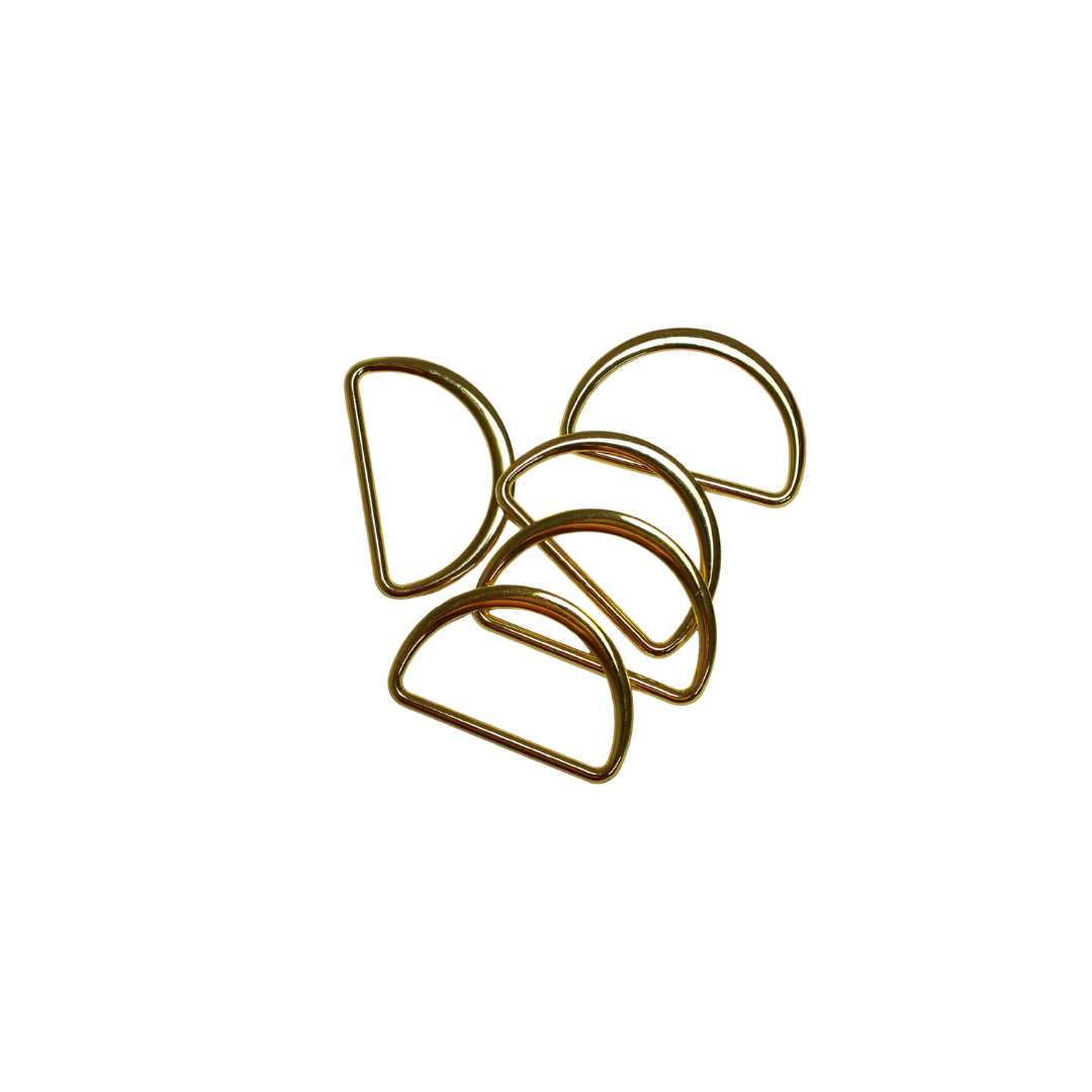 D Ring for Belts Hardware Bags: 5 Sizes(0.6" 0.75" 1" 1.15" 1.5"), Multi-Purpose Metal D Ring, Semi-Circular, Hand DIY