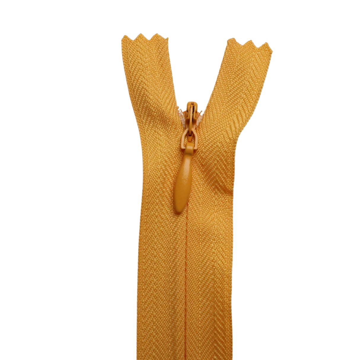 All Purpose, Plastic Invisible Zippers -18", Yellow & Orange Shade