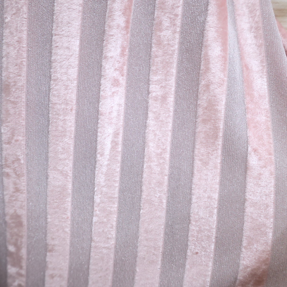 Striped Velvet Fabric – Pink, Sold by Yard - By the Yard