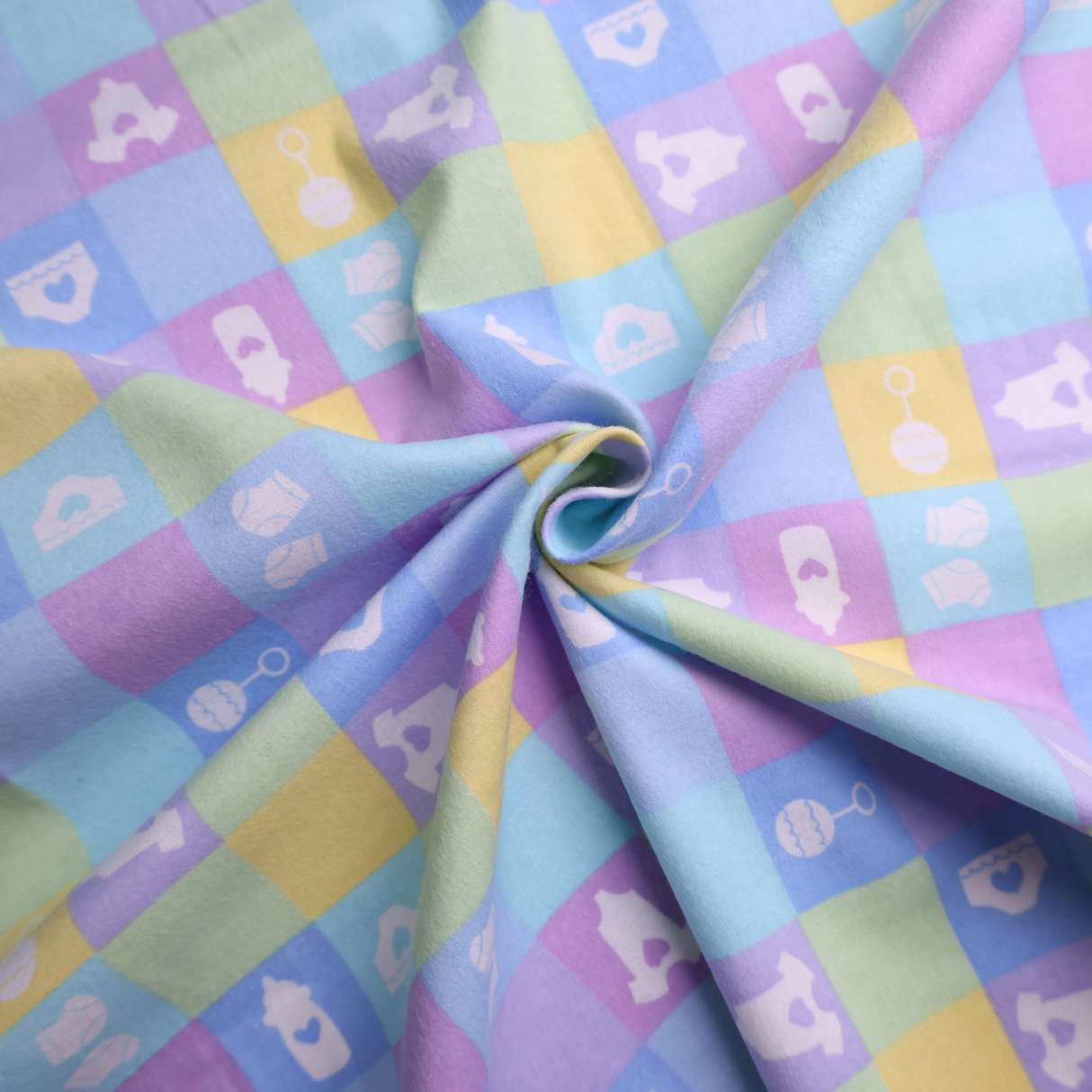 100% Cotton Flannel Fabric/7Type Cartoon Printed For Baby- By the Yard