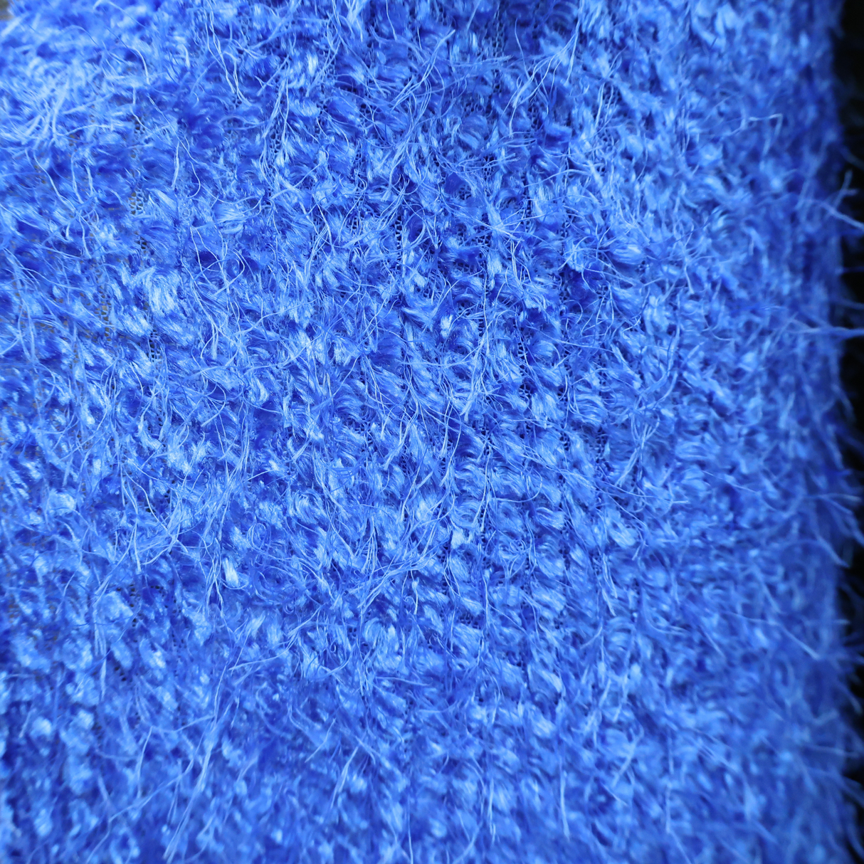 Blue Loopy Sweater Knit Fabric - By the Yard