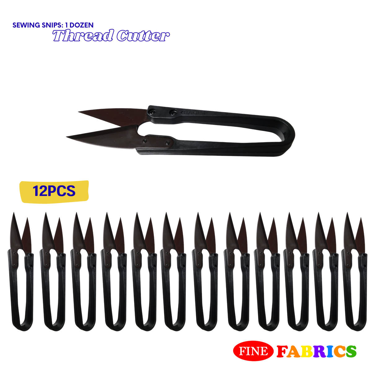 Thread Cutter/ Sewing Snips: 4 Inches, 1 Dozen(12 Pcs), #TC01