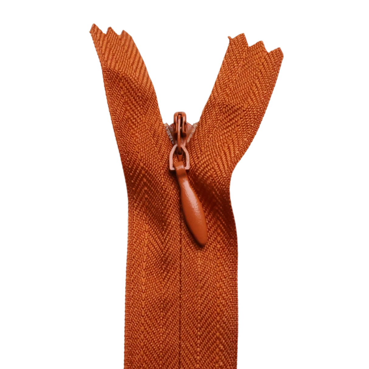 All Purpose, Plastic Invisible Zippers -18", Yellow & Orange Shade