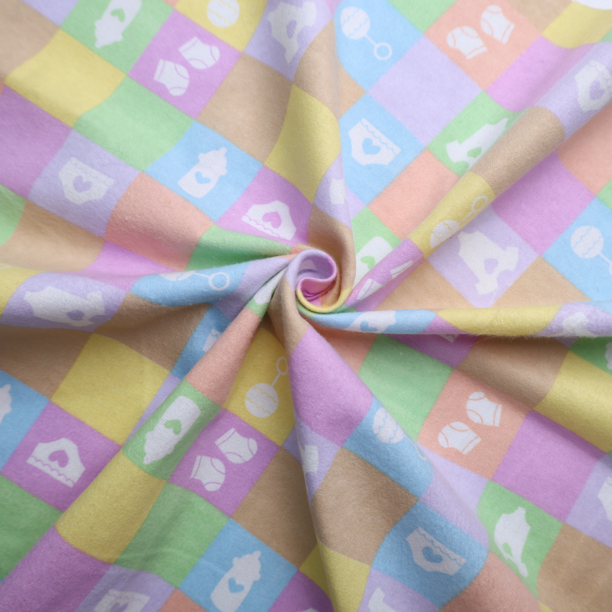 100% Cotton Flannel Fabric/7Type Cartoon Printed For Baby- By the Yard