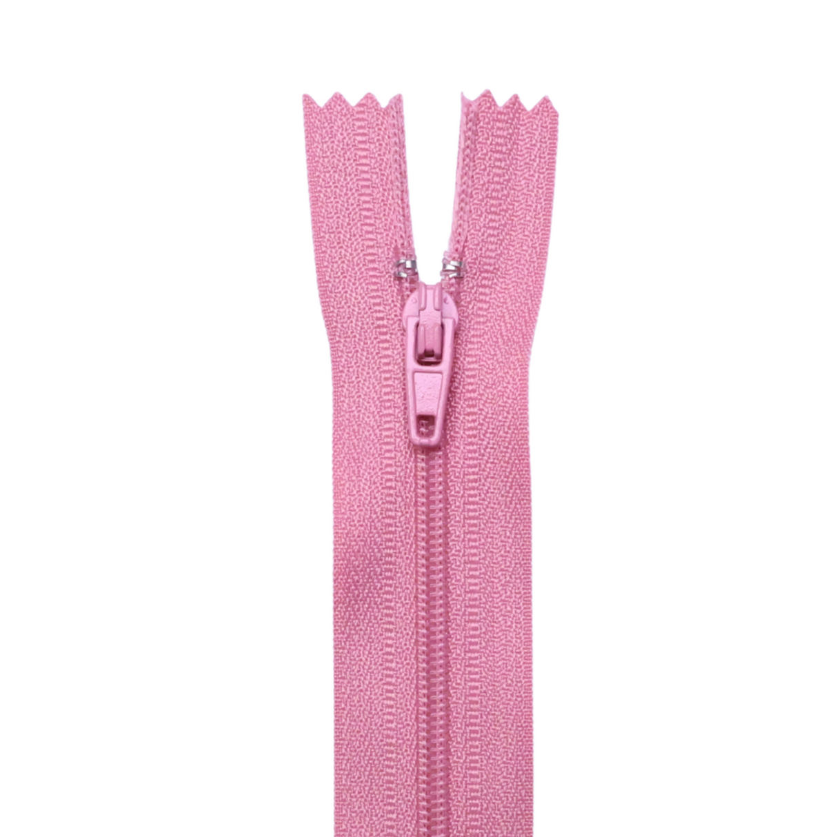 Plastic Normal Zippers: 24", Closed-End, All-Purpose, RED Shade