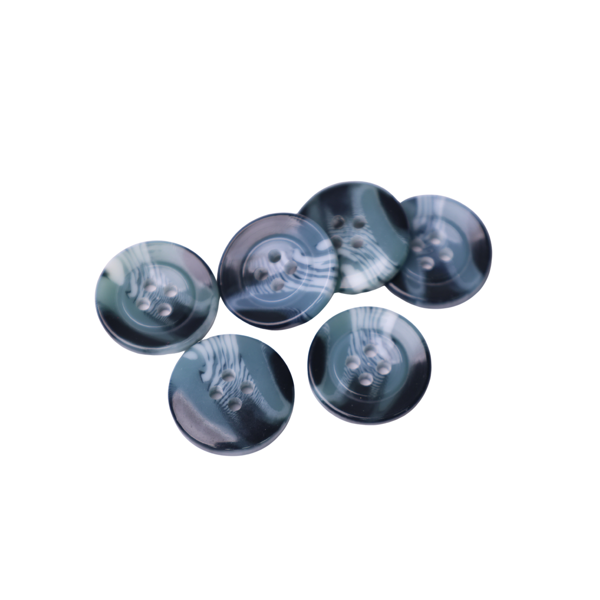 6PCS Marble Pattern 4-Hole Button – 3/4" (1.9 cm)