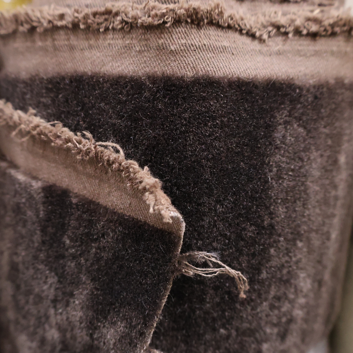 Upholstery Fabric, Luxury Velvet, Dark Brown - By the Yard