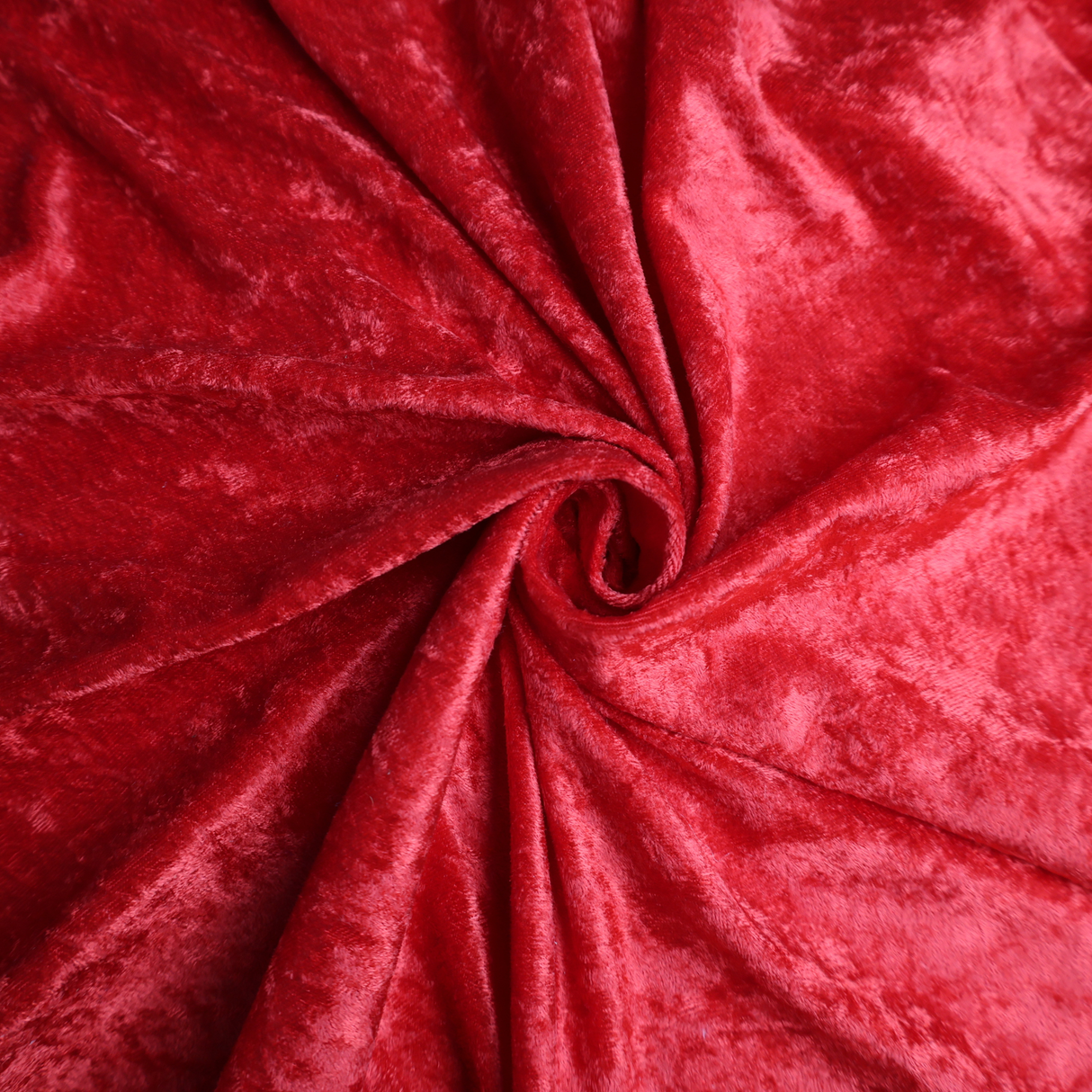 Crinkled Stretch Velvet Fabric(7 Colors), Shiny Textured - By the Yard