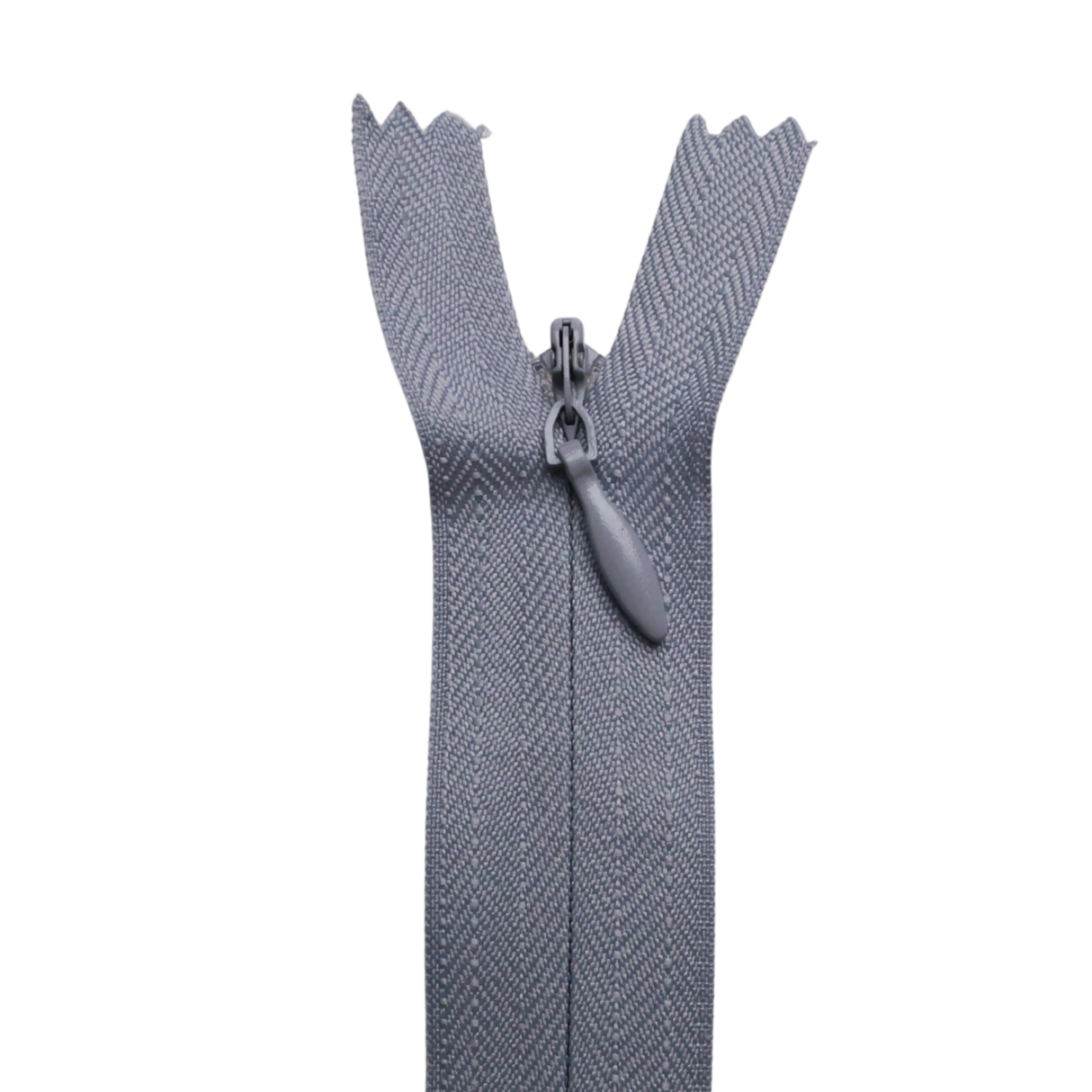 All Purpose, Plastic Invisible Zippers -18", Gray Shade