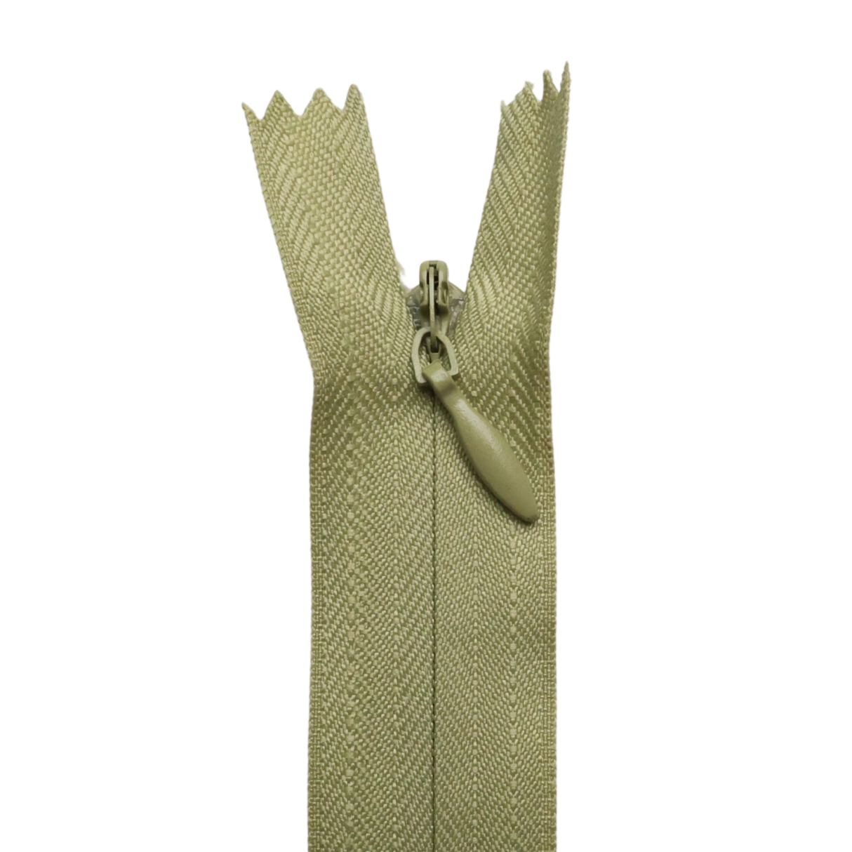 All Purpose, Plastic Invisible Zippers -18", Green Shade