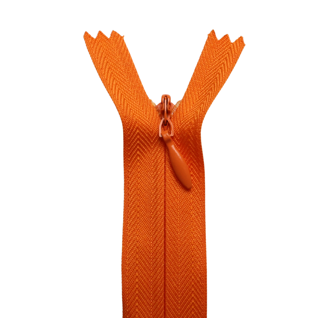 All Purpose, Plastic Invisible Zippers -18", Yellow & Orange Shade