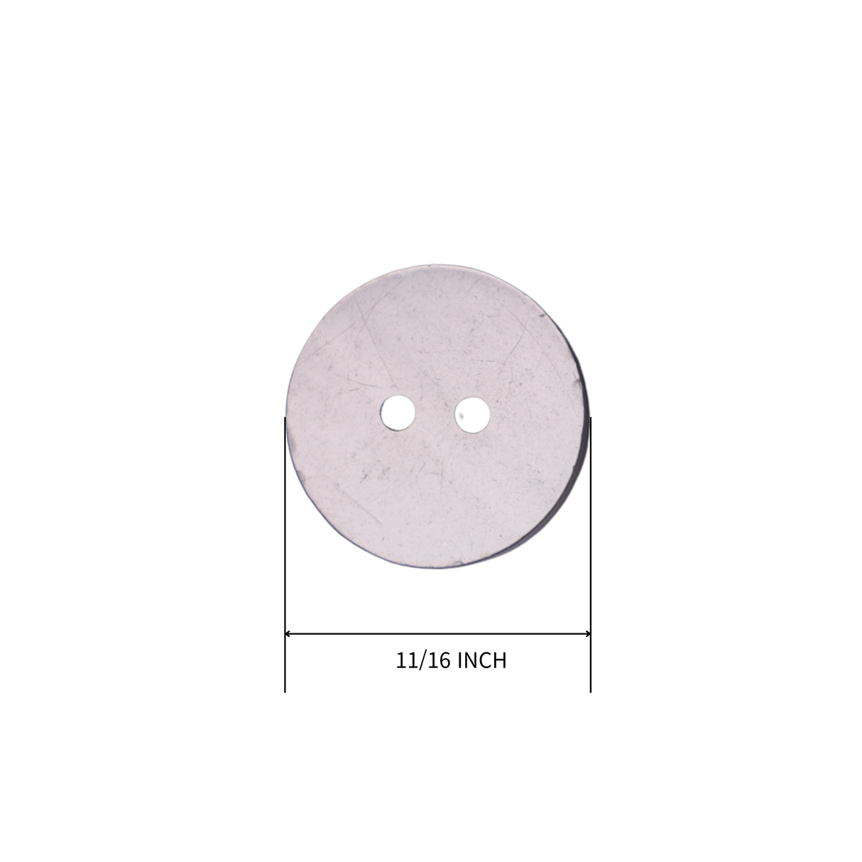 6PCS Silver Glitter Rim 2-Hole Button – 11/16" (1.75 cm)