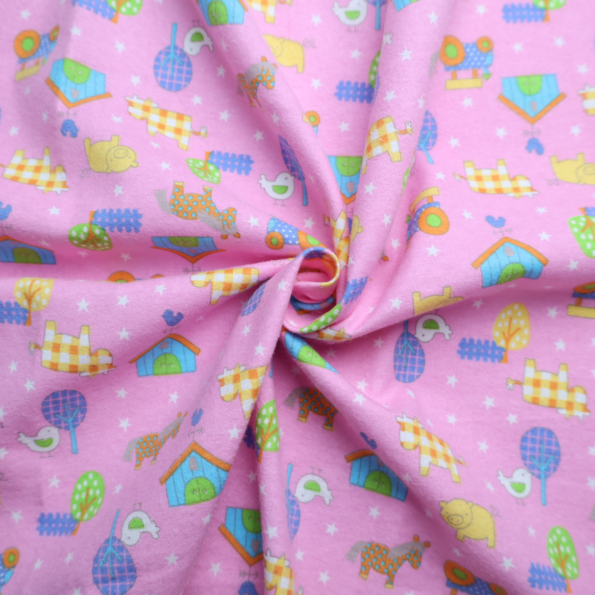 100% Cotton Flannel Fabric/7Type Cartoon Printed For Baby- By the Yard