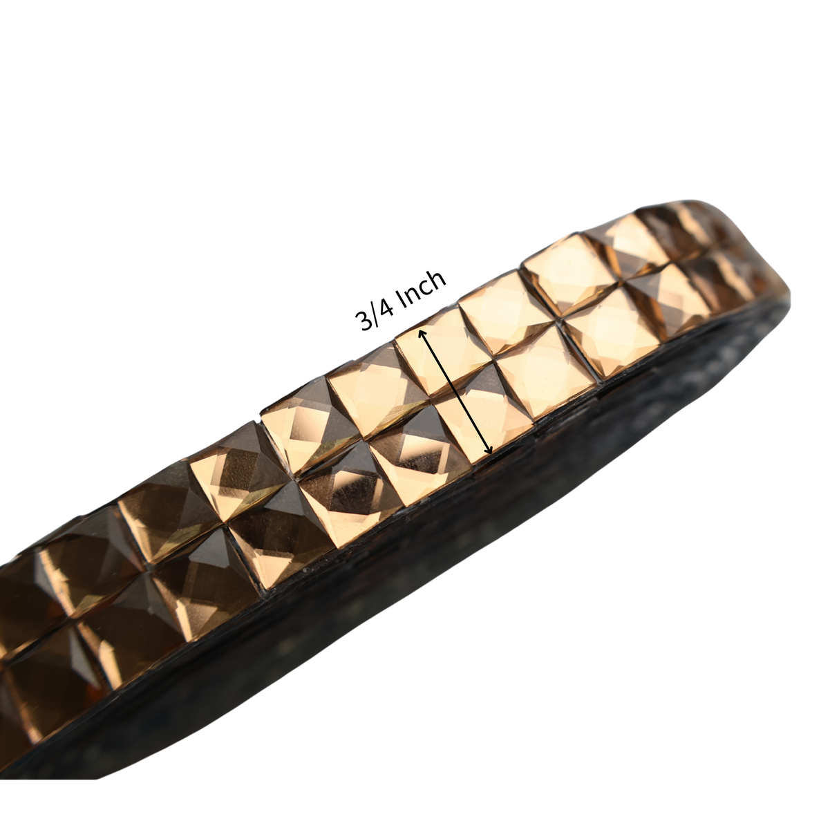 Bronze Gold Pyramid-Cut Acrylic Trim - 3/4 Inch/5YDS (#LT29)