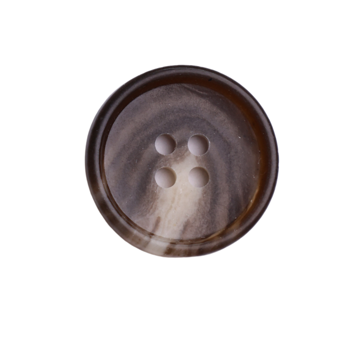 BARON Button: Brown(#1214), 4-Hole, 2 Sizes, by Dozen(12 pcs)/Gross(144 pcs)