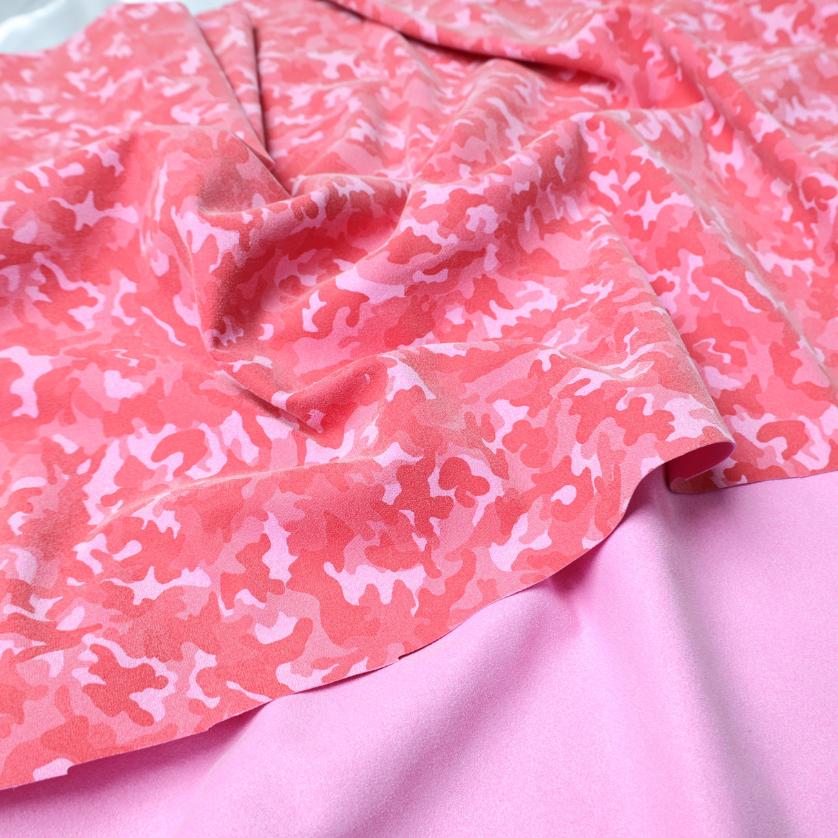 Printed Suede Scuba Double Knit Fabric/4 colors Camo Collection - By the Yard