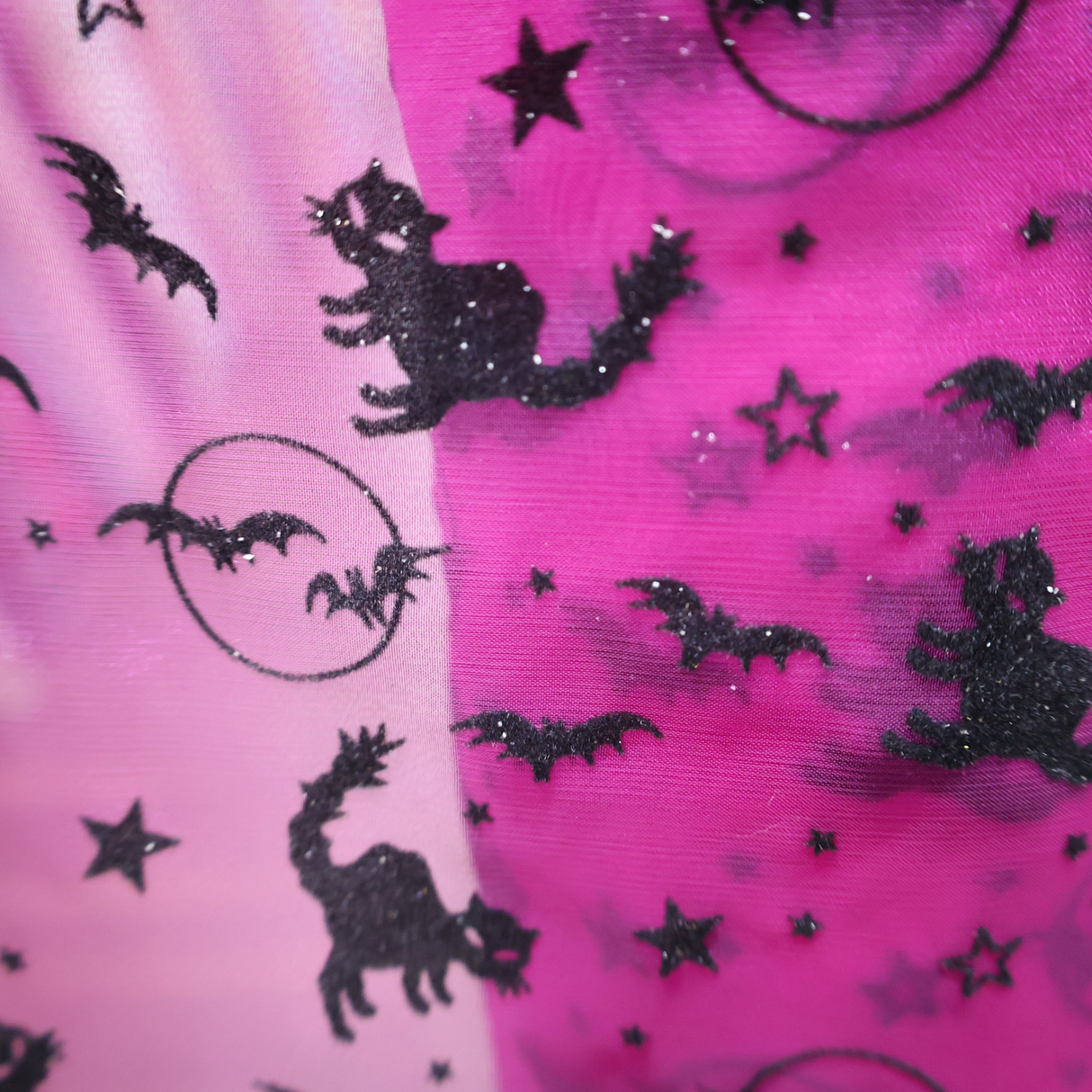Halloween Glitter Mesh Fabric By the Yard
