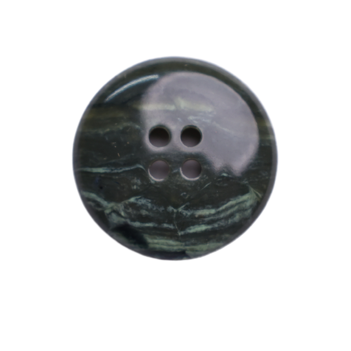 RANCHER Button : Green(#6407), 4-Hole, 2 Sizes, by Dozen(12 pcs)/Gross(144 pcs)