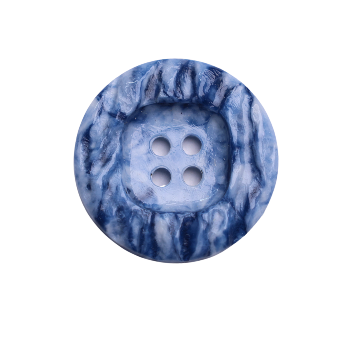 RANCHER Button: Blue(#6409), 4-Hole, 3 Sizes, by Dozen(12 pcs)/Gross(144 pcs)