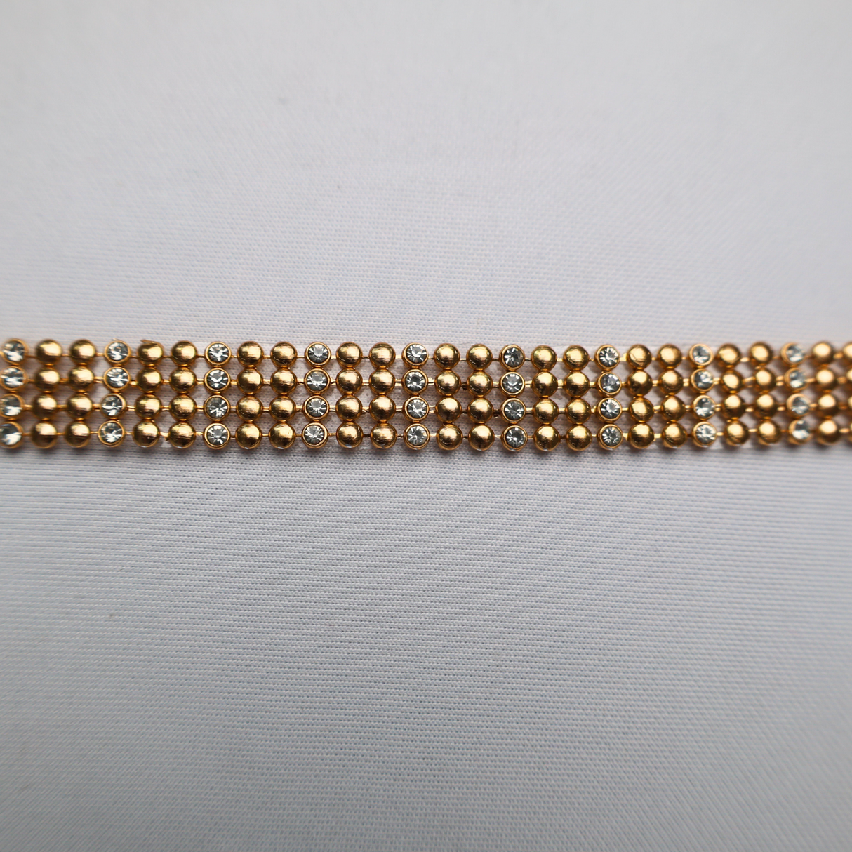 Beaded Rhinestone Trim - 0.5 Inch/10YDS (#GD23)