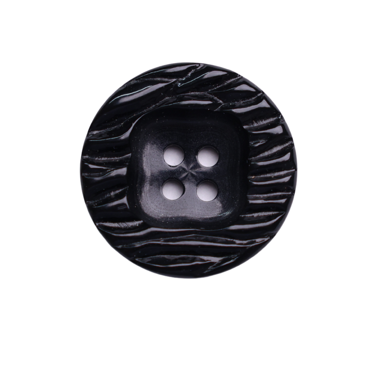 RANCHER Button: Black, 4-Hole, 3 Sizes, by Dozen(12 pcs)/Gross(144 pcs)
