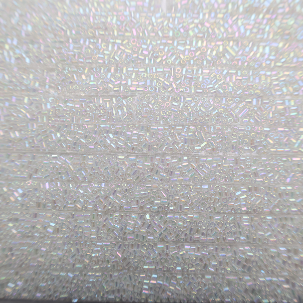 Iridescent Bugle Bead Trim - 0.5 Inch/10YDS (#SIL15)