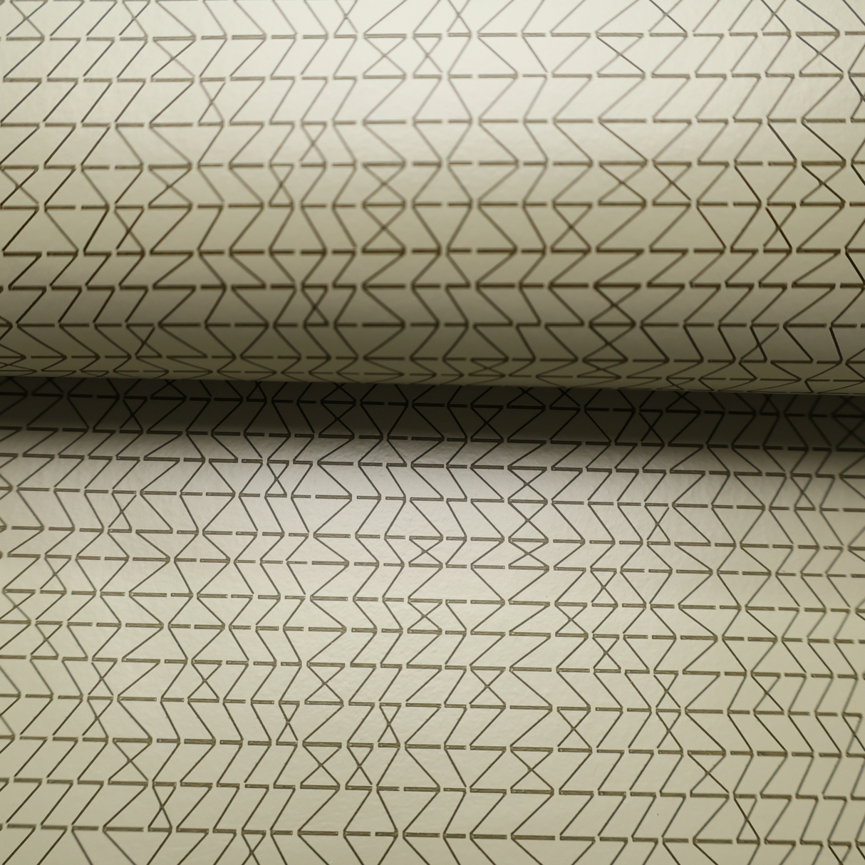 Vinyl Faux Leather Upholstery Fabric – Geometric Zigzag, 4 Colors – By the Yard