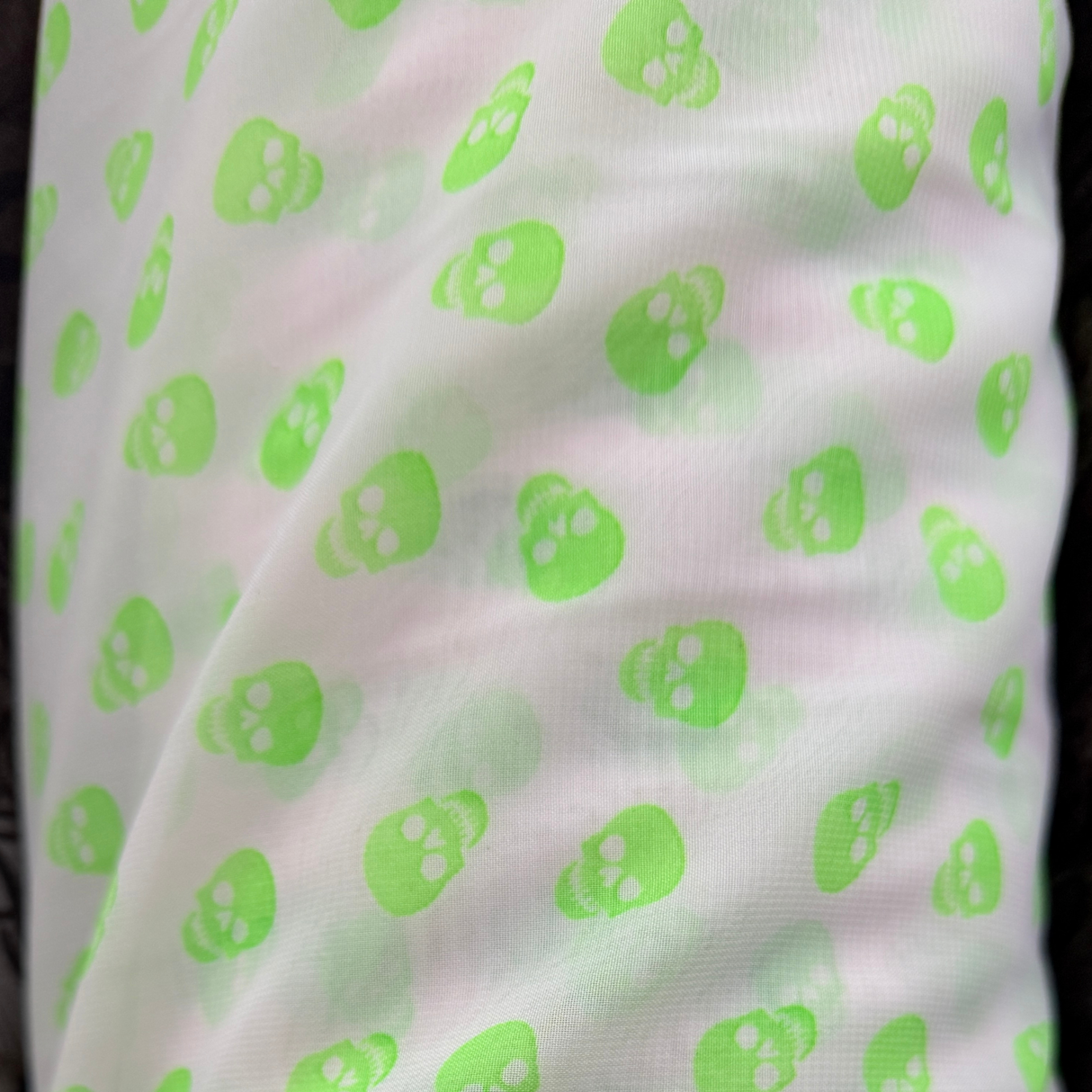 Skull Print Chiffon (54", 4 Colors) - By the Yard