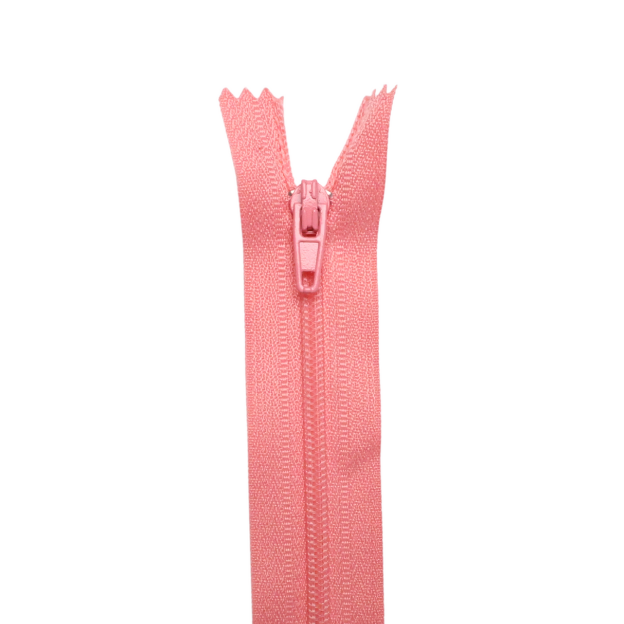 Plastic Normal Zippers: 24", Closed-End, All-Purpose, RED Shade