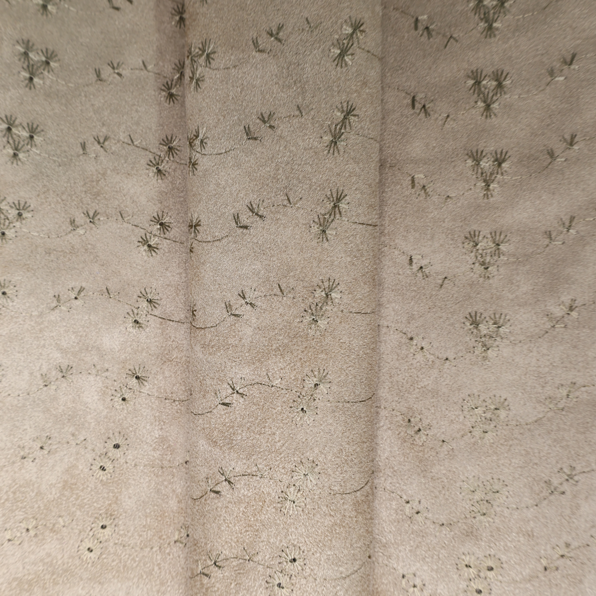 Embroidered Faux Suede Fabric – By the Yard