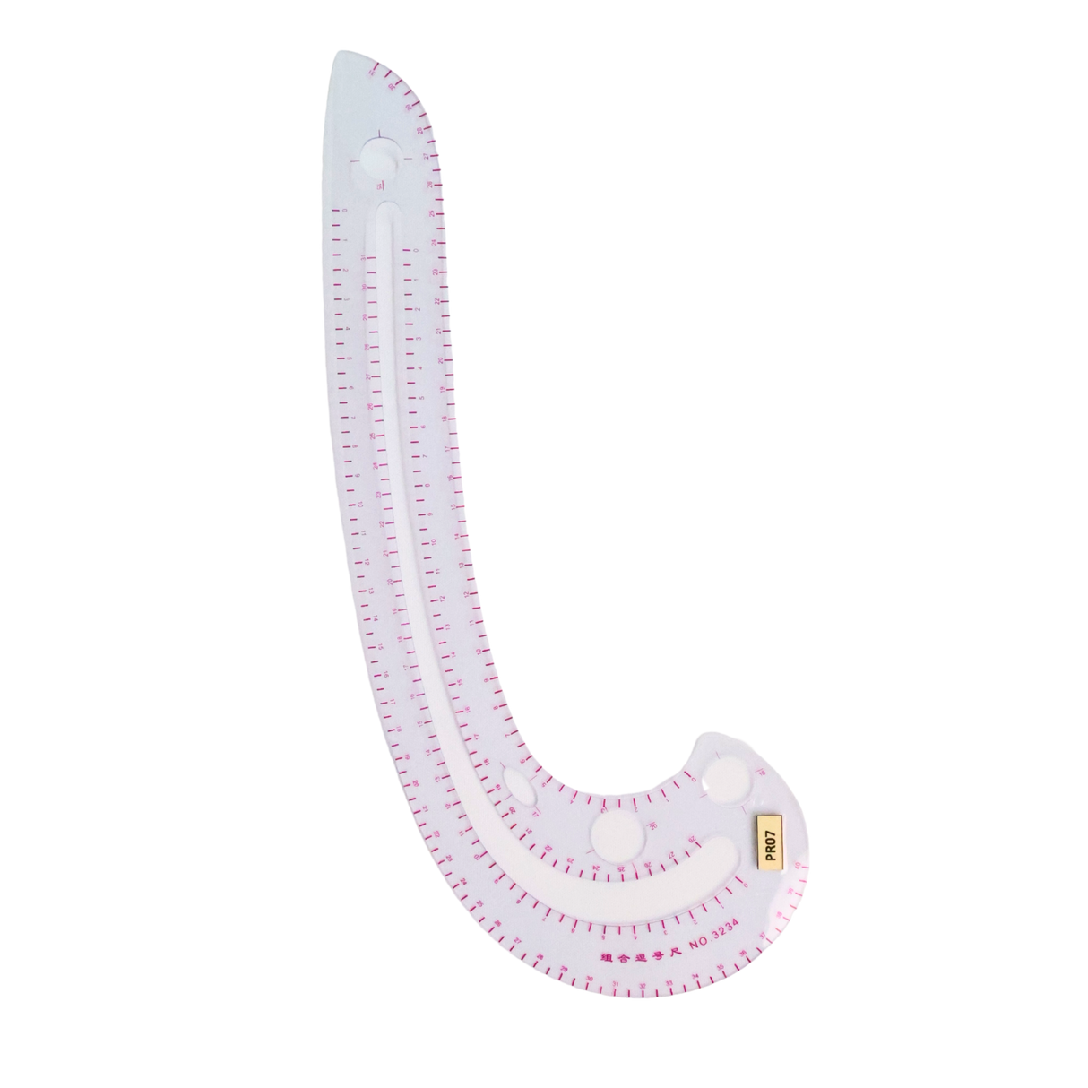 Plastic Rulers: 14 Curved Rulers, 1 Tringle Scale Ruler, 1 Pattern Ruler