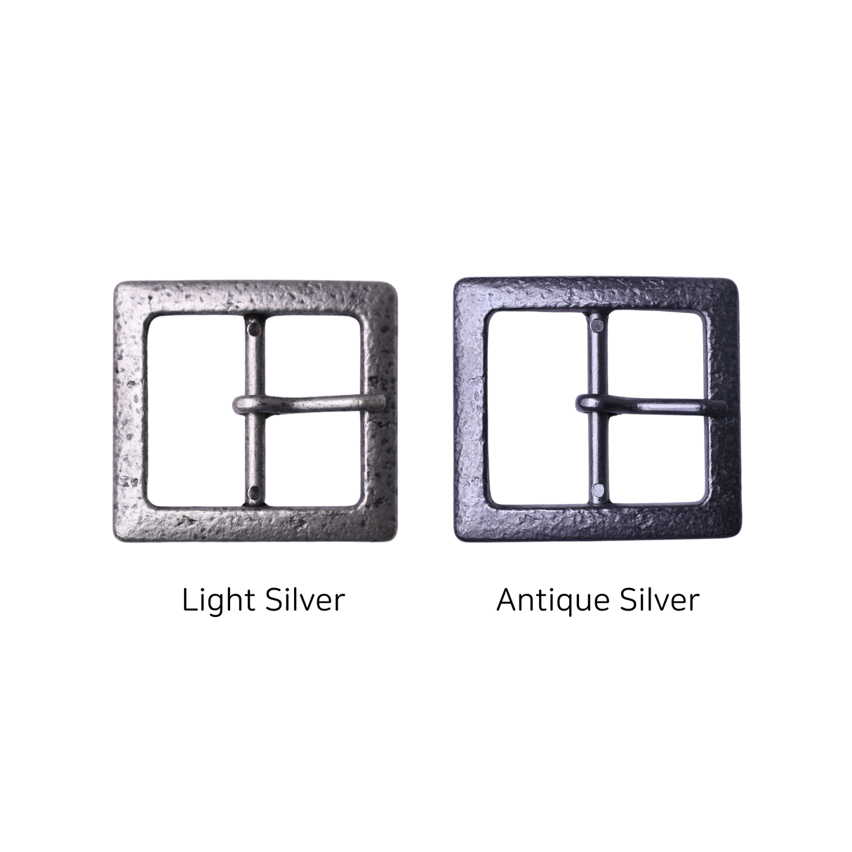 Square Metal Buckle with Slide Pin – 1.6 Inch (2 Colors)