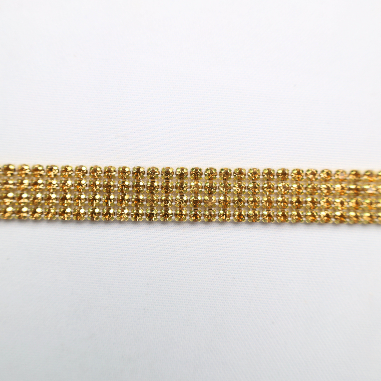 Gold Rhinestone Trim - 0.5 Inch/10YDS (#GD02)