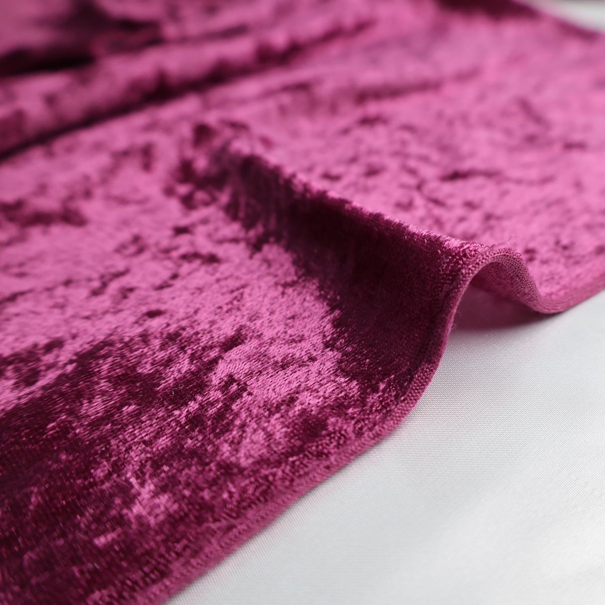 Crinkled Stretch Velvet Fabric/7Colors Shiny Textured Velvet - By the Yard