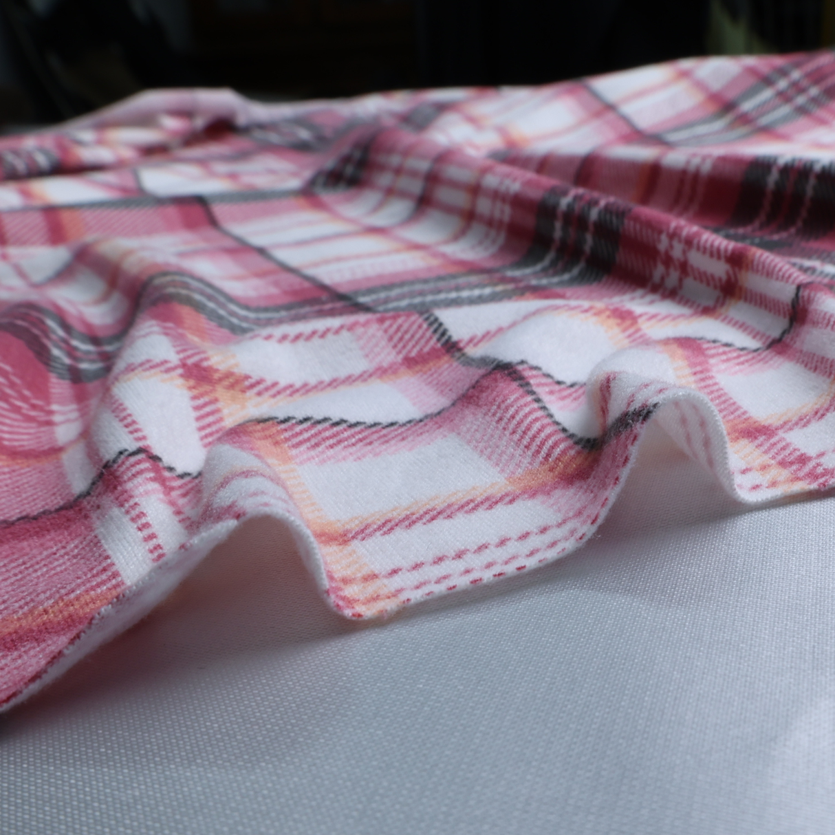 Plaid Double Brushed Poly Spandex Jersey Knit Fabric (5 Colors) – By the Yard