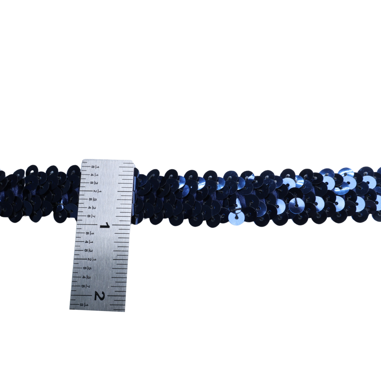 Iridescent Sequin Decorative Trim (Yellow&Navy), 1" Wide (10 Yards)