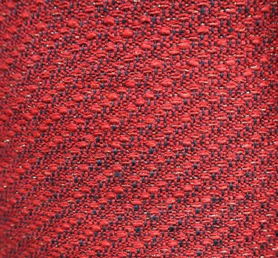 Textured Woven Fabric, Tweed, Red-Black Dot(#TWF01) – By the Yard